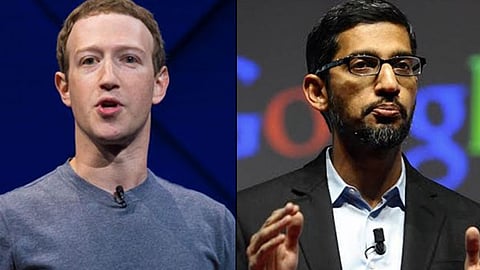 Meta CEO Mark Zuckerberg | Google CEO Sundar Pichai 

