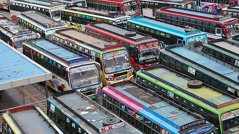 Private buses, Representative image