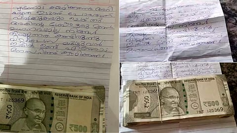 palakkad thief returned money with an apology letter