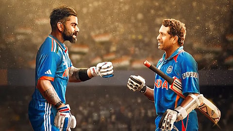 Virat Kohli and Sachin Tendulkar