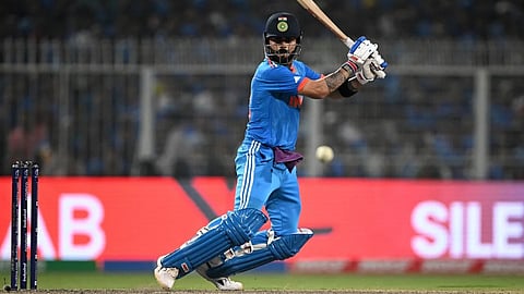 വിരാട് കോലി മത്സരത്തിനിടെ.