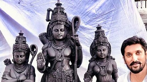 പ്ര​തി​ഷ്ഠി​ക്കു​ന്ന​ത് അ​രു​ൺ യോ​ഗി​രാ​ജ് നി​ർ​മി​ച്ച വി​ഗ്ര​ഹം