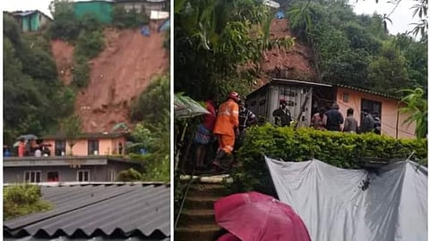 മൂന്നാറിൽ വീടിനു മുകളിൽ മണ്ണിടിഞ്ഞ് വീണ് വീട്ടമ്മ മരിച്ചു