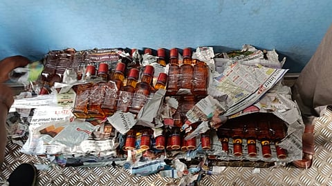 Liquor bottles seized from Kochuveli-Porbandar train
