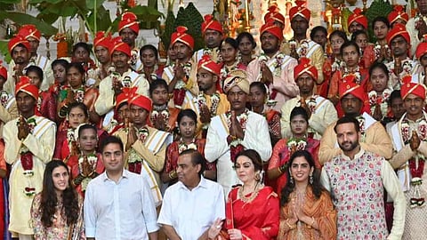Ambani holds community wedding ahead of Akash's