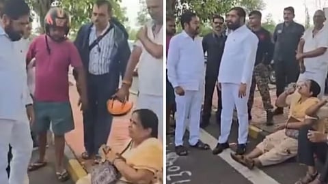 റോഡപകടത്തിൽപ്പെട്ട മുതിർന്ന വനിതയ്ക്ക് തുണയായി മഹാരാഷ്ട്ര മുഖ്യമന്ത്രി