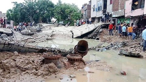 water tank collapsed up 2 death