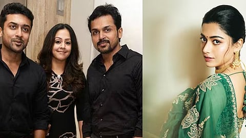 വയനാടിനെ ചേർത്ത് പിടിച്ച്  തെന്നിന്ത്യൻ താരങ്ങൾ; 10 ലക്ഷം നൽകി രശ്മിക,50 ലക്ഷവുമായി സൂര്യ, ജ്യോതിക, കാർത്തി