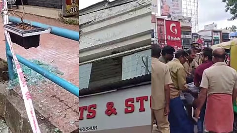 glass falls on Pedestrians head, seriously injured Thrissur