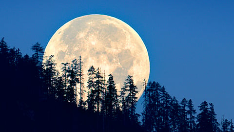 super- blue moon today