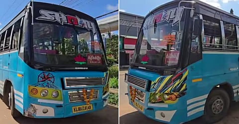 Stolen private bus found Kunnamkulam 