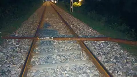 An attempt was made to sabotage a train by placing an iron bar across the railway track in Uttarakhand.