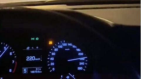 The police arrested the driver who sped down the Sheikh Mohammed bin Zayed road