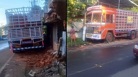gas cylider lorry accident kottayam