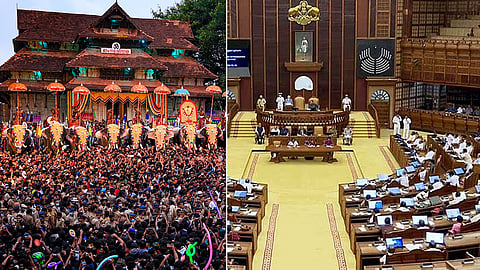 adjournment motion on thrissur pooram issue , opposition to discuss