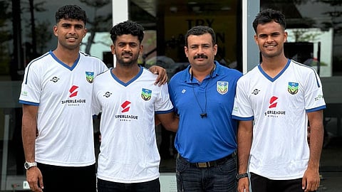 C Harry Benny with Mohammed Roshal, Adil Amal and Mohammed Ajsal
