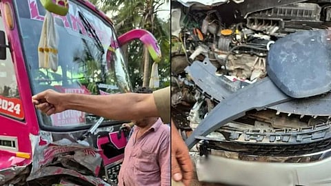 car hit bus accident mattannur kannur