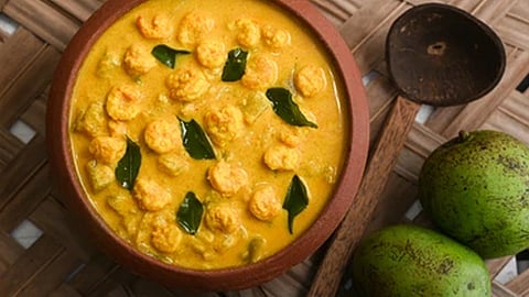 prawn and raw mango kerala style curry recipe