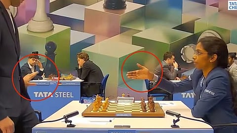 Uzbek chess Grandmaster, Nodirbek, refused to shake hands with India's Women's Grandmaster Vaishali