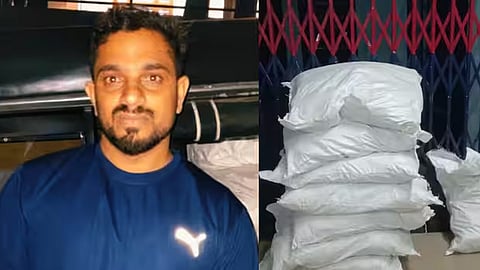 Young man who was smuggling  hans in autorickshaw arrested