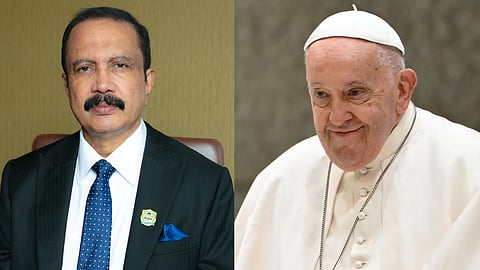 Pope Francis Dr. Azad Moopen expresses condolences
