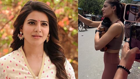 Samantha  looses her cool  at Mumbai paparazzi