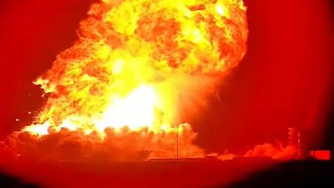 Musk space x owned starship exploded