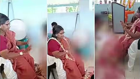Complaint of students washing teacher's feet in thrissur