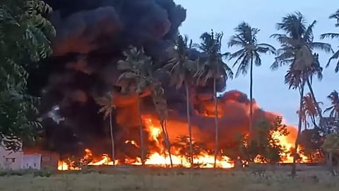 tamil nadu diesel goods train fire