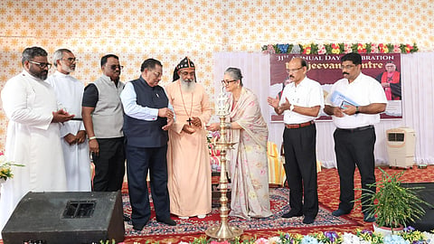 
Viji Venkatesh as the chief guest at the Navajeevan anniversary celebration