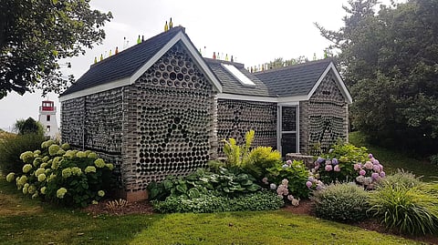Glass bottle house in Brazil