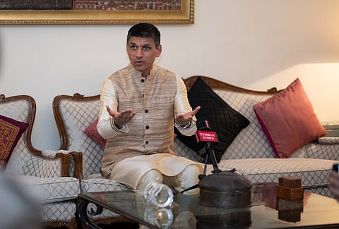 Indian ambassador Rudra Gaurav Shresth  at his residence in northern Tehran on November 1, 2025
