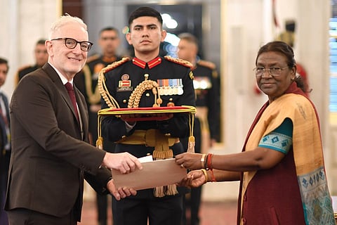 Irish Ambassador to India Kevin Kelly with President
