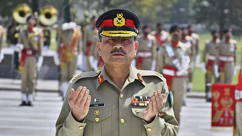 Security personnel stop Asim Munir