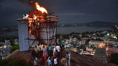  lamp in Deepathoon temple is not for lighting"; Tamil Nadu government