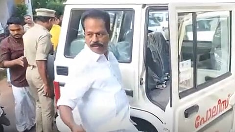 pinarayi vijayan's ai image with unnikrishnan potty, congress leader in police custody