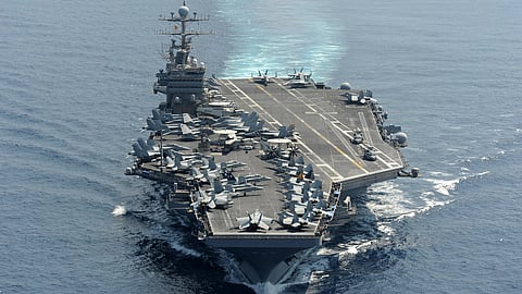 Five thousand sailors on the USS Gerald R. Ford queue for 45 minutes each to go to the toilet!