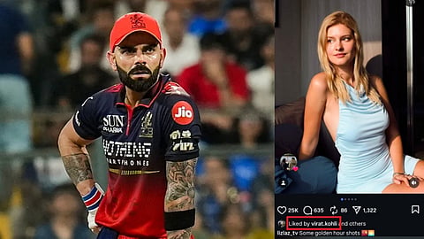 virat kohli liked liz laz photo instagram