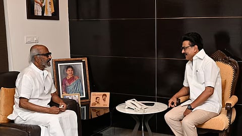 rajinikanth visited mk stalin
