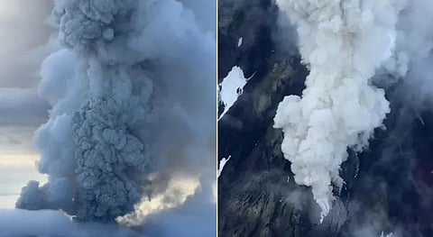 Volcano eruption in Indonesia