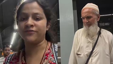 Woman confronts elderly man urinating inside Delhi metro lift
