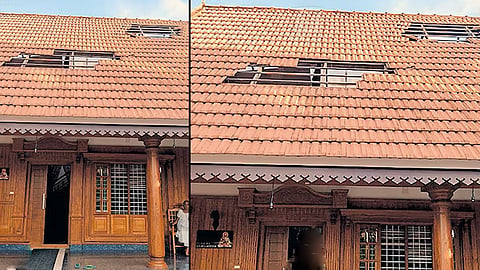 roof tiles blown off by aircraft near kochi airport