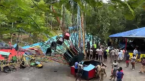 Amusement park accident caused by welding failure