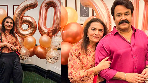 Mohanlal celebrates wife Suchitra’s 60th birthday in Singapore