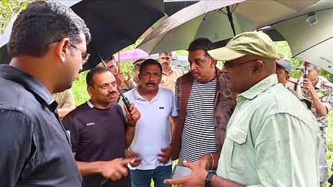 Minister Shibu Baby John visits Aluva Munnar old road