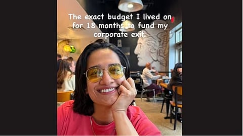 A woman who quit her corporate job after saving lakhs