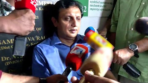 mla muhammad riyas protest kozhikode nipah virus control room 