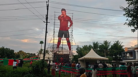 Ronaldo cutout spreads anti-drug message in World Cup fever