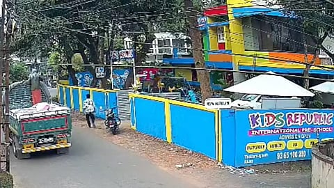 lorry driver saves child who ran out of preschool gate