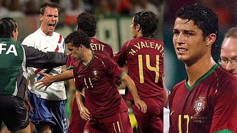 Touching Ronaldo can change the game; A battle ensued, 16 yellow cards and 4 red cards, video goes viral | Video